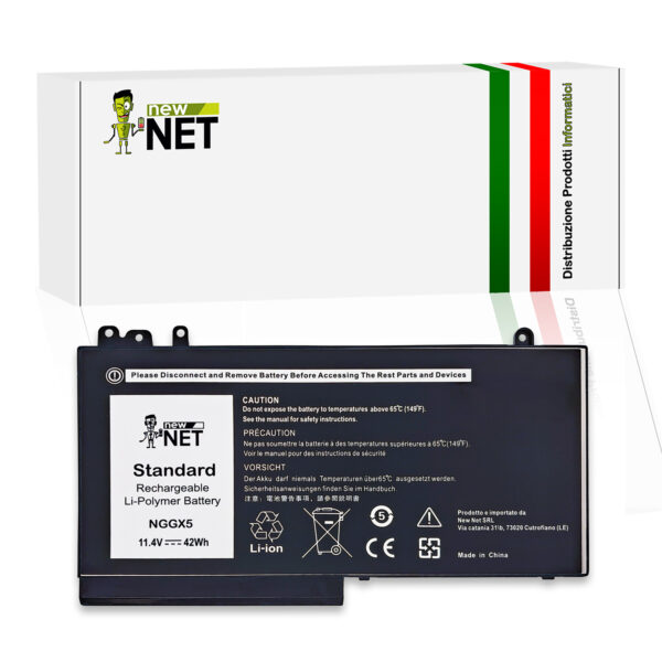 Batteria NGGX5 42 Wh per Dell Latitude E5270 - 11.4 V / 3680 mAh