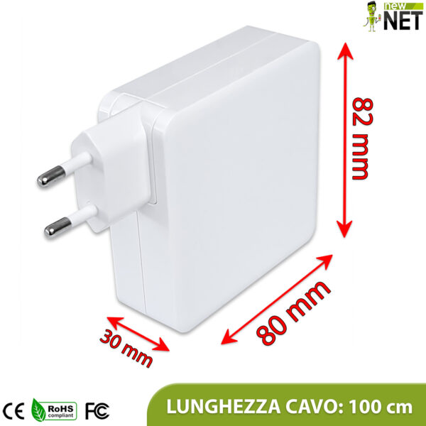 Alternative view of 3x Alimentatore USB-C 87W con 1 porta Type-C e cavo da 1mt incluso