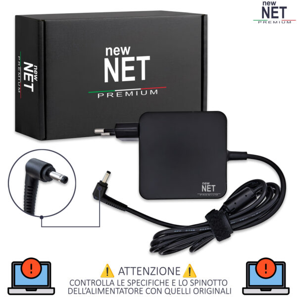 Alternative view of Alimentatore 65W per Lenovo IdeaPad - 20V-3.25A - 4.0 x 1.7 mm - Linea Premium