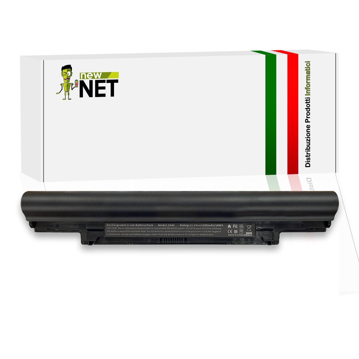 Batteria 58 Wh per Dell Latitude 3340 - 11.1 V / 5200 mAh