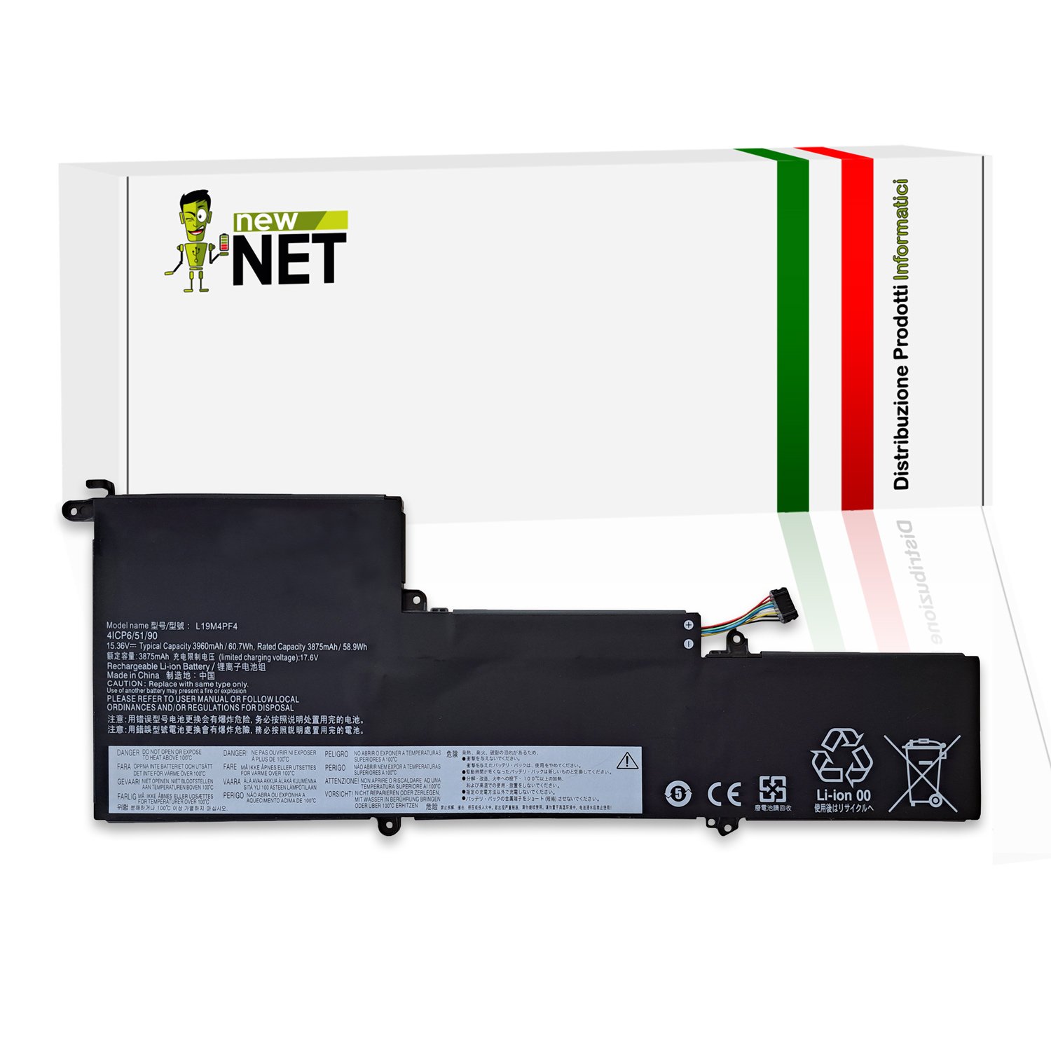 Batteria L19M4PF4 60.7Wh Lenovo Yoga Slim 15.36V 3875mAh