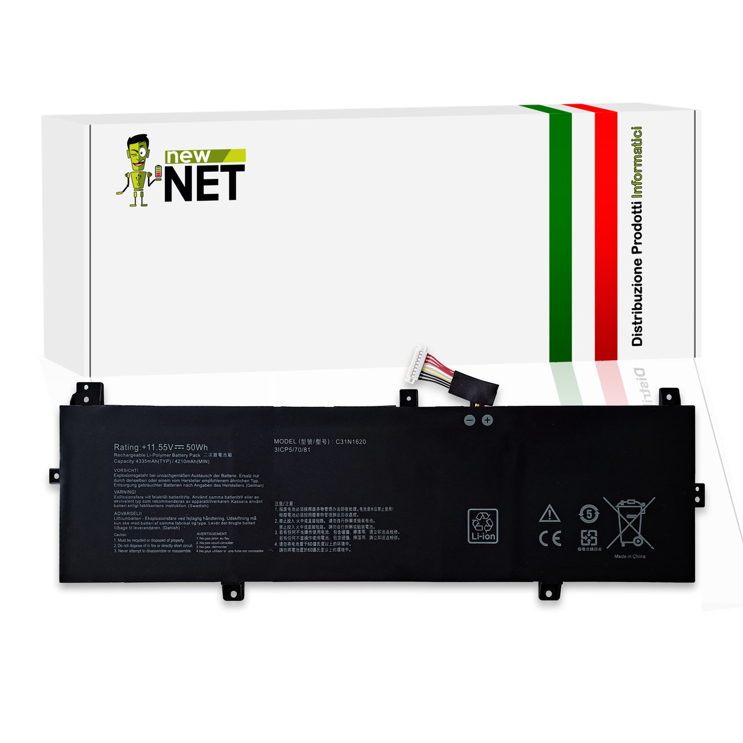 Batteria C31N1620 47Wh ASUS ExperBook ASUSPRO 11.55V 4210mAh