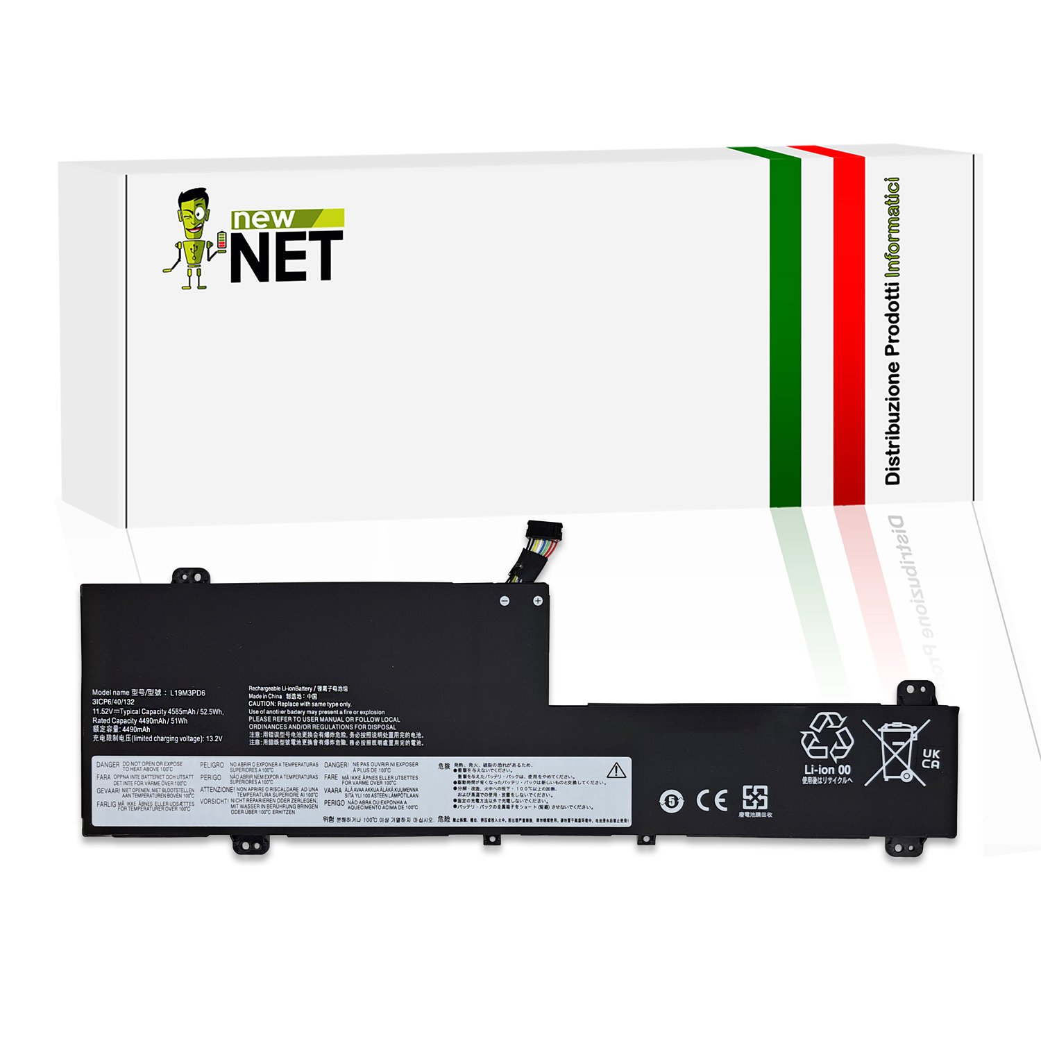 Batteria L19M3PD6 compatibile Lenovo Ideapad Flex 11.5V
