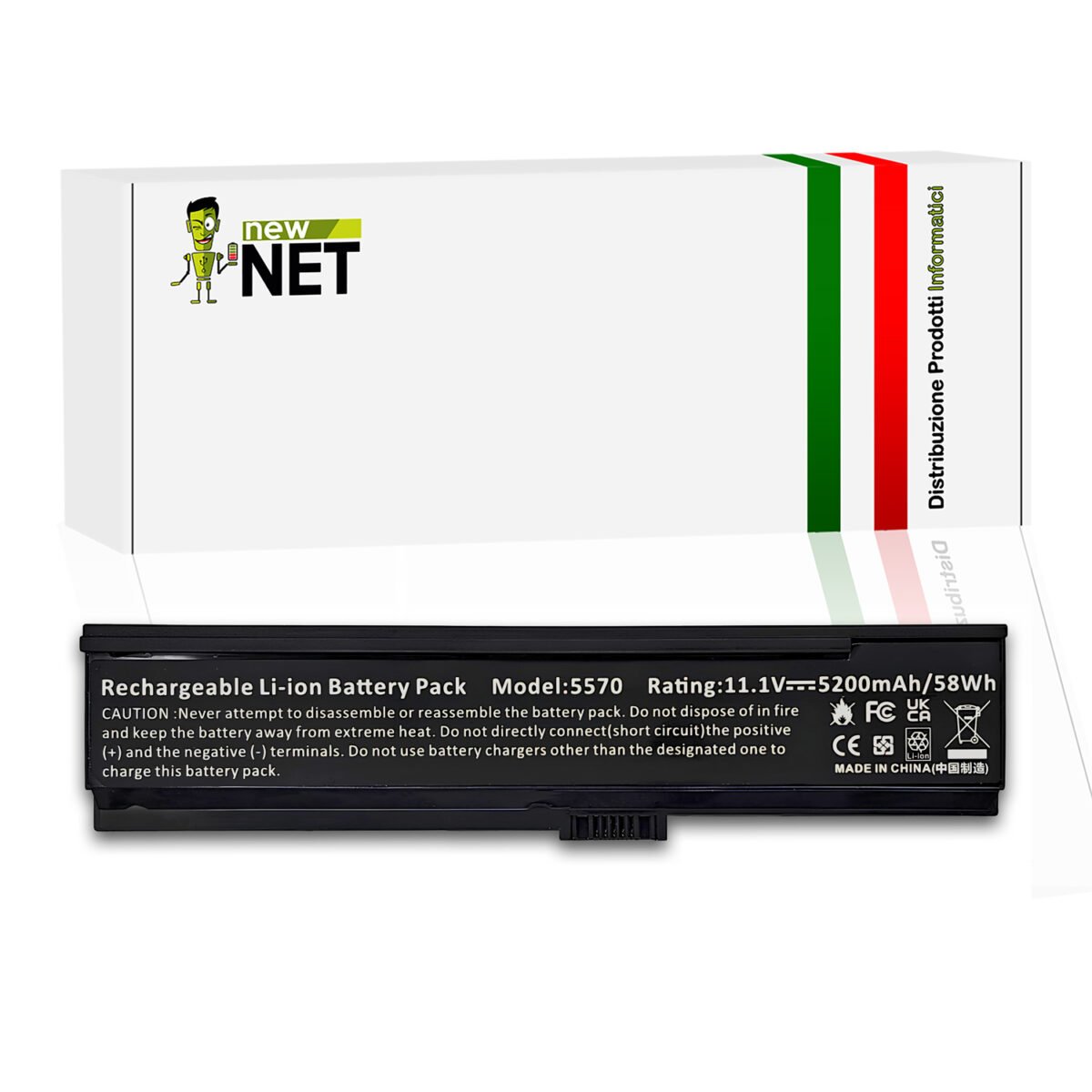 Batteria per Acer Aspire 5570 - 10.8-11.1V, 5200mAh, 58Wh