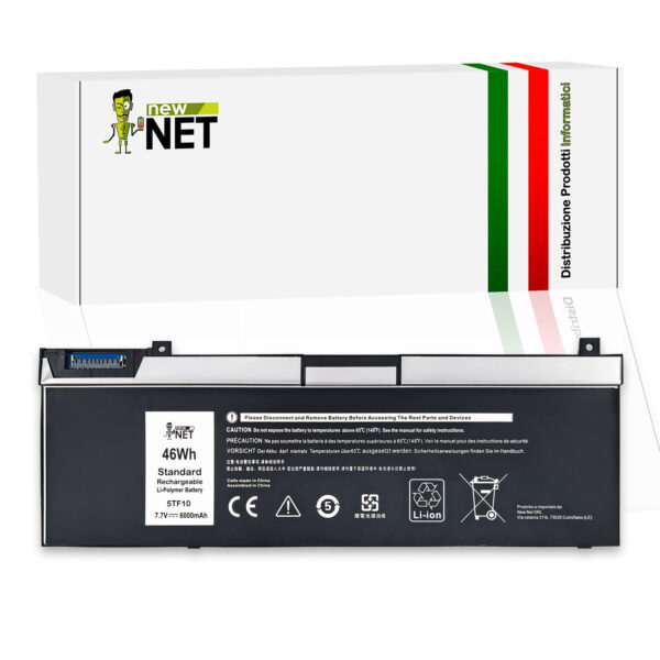 Batteria 5TF10 compatibile con Dell Precision - 7.6-7.7V, 46Wh, 6000mAh