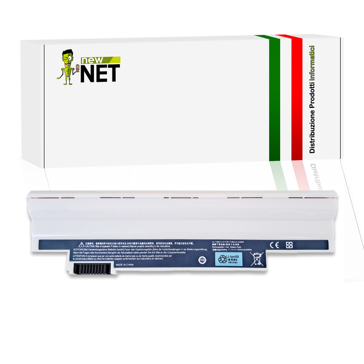 Batteria AL10B31 per Acer Aspire One 522 – 10.8-11.1V, 5200mAh / 58Wh