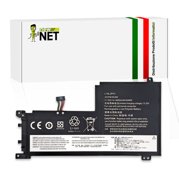 Batteria L19L3PF2 per Lenovo IdeaPad 5-15ABA7 – 11.1-11.55V, 4650mAh / 54Wh