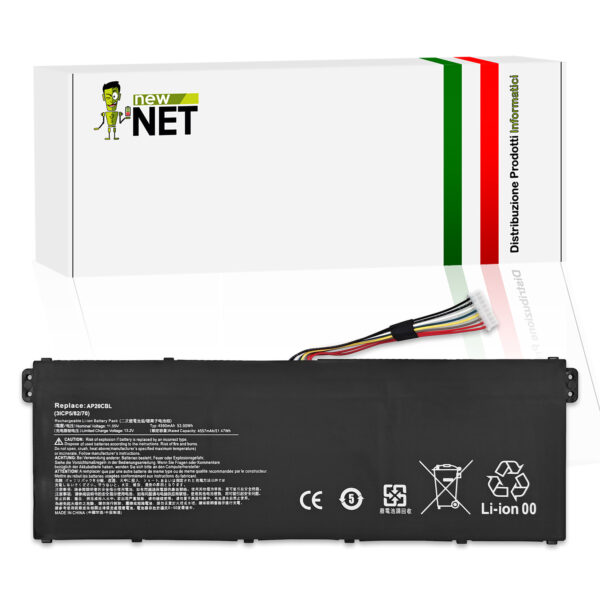 Batteria AP20CBL compatibile con Acer Aspire 3 - 11.25-11.55V, 53Wh, 4590mAh