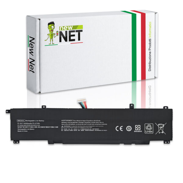Batteria WK04XL compatibile con HP OMEN e Victus Gaming - 15.4V, 70Wh, 4550mAh