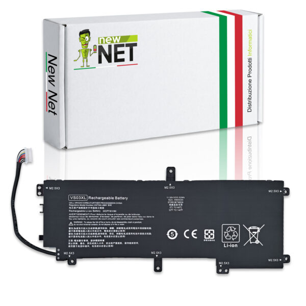 Batteria VS03XL compatibile con HP ENVY - 11.55V, 52Wh, 4560mAh