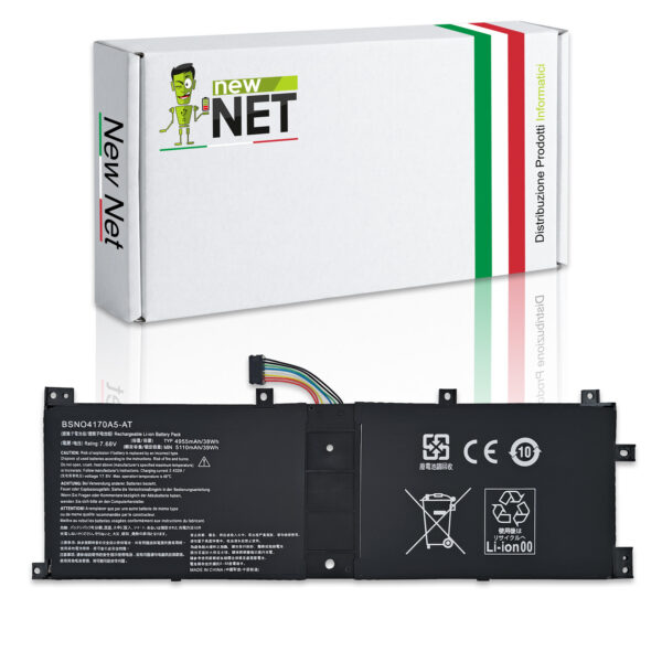 Batteria BSNO4170A5-AT compatibile con Lenovo IdeaPad Miix - 7.68V, 38Wh, 4955mAh