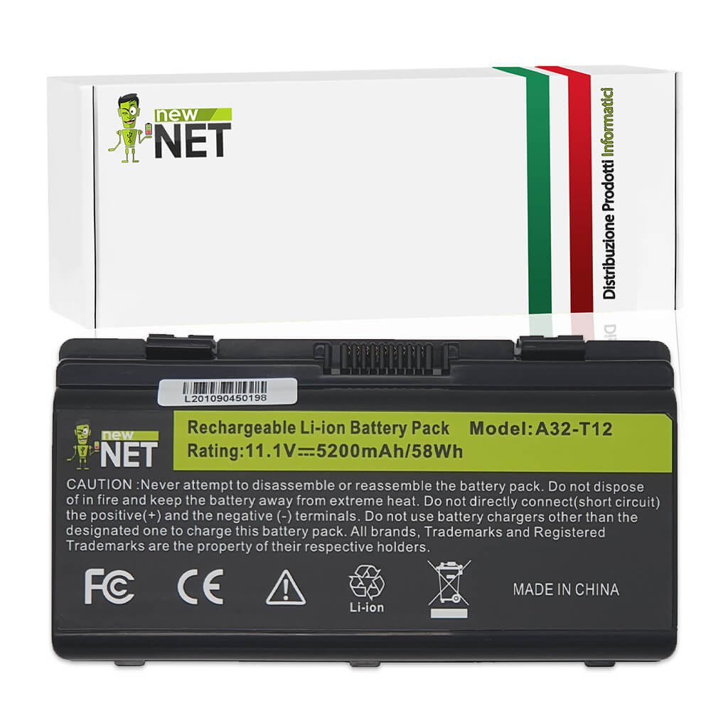 Batteria 58Wh per Asus / Medion / Packard Bell - 10.8-11.1 V / 5200mAh