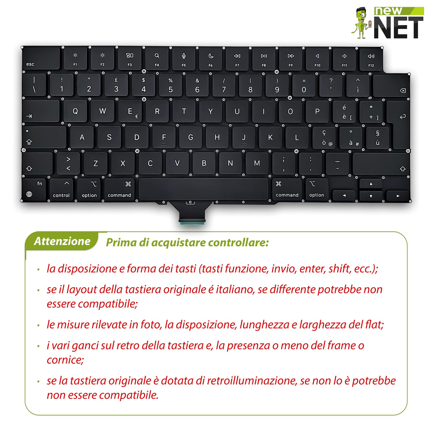 Tastiera per Apple MacBook Pro 14 pollici, 16 pollici 2021-2023 - immagine 3