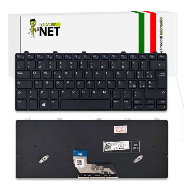 Tastiera 0HD6F7 per Dell Latitude 3180 - con frame, nera