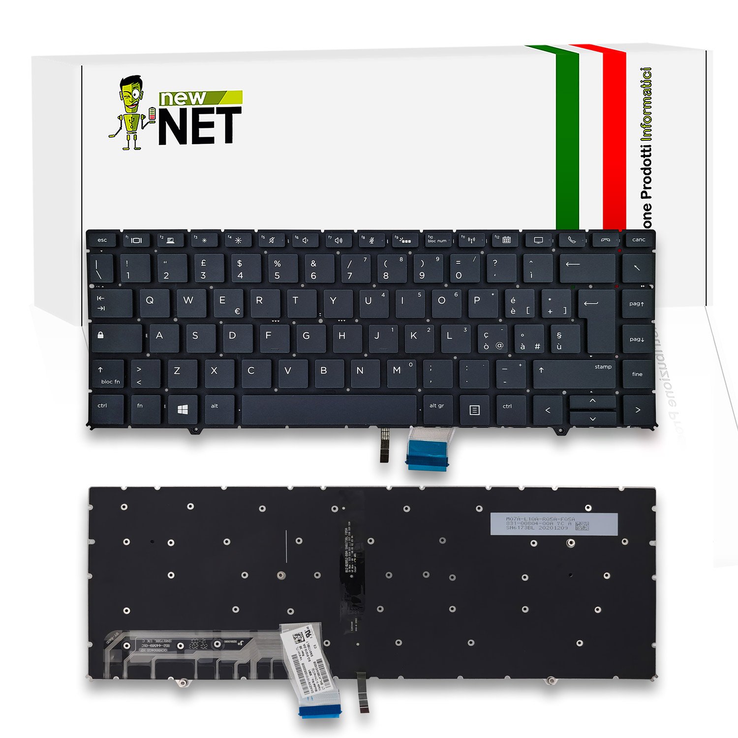 Tastiera per HP EliteBook 1050 G1 - senza frame, retroilluminata