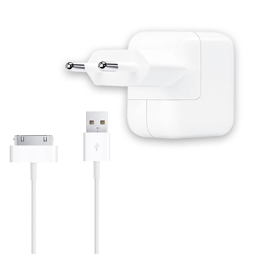 Alimentatore 10W per iPad 1 2 3 con connettore 30 pin - 5.1 V / 2.1 A