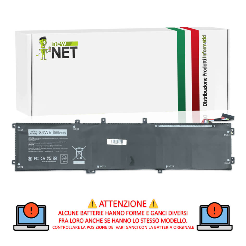 Batteria 84Wh per Dell Precision XPS 15 9550 - 11.4 V / 7360 mAh
