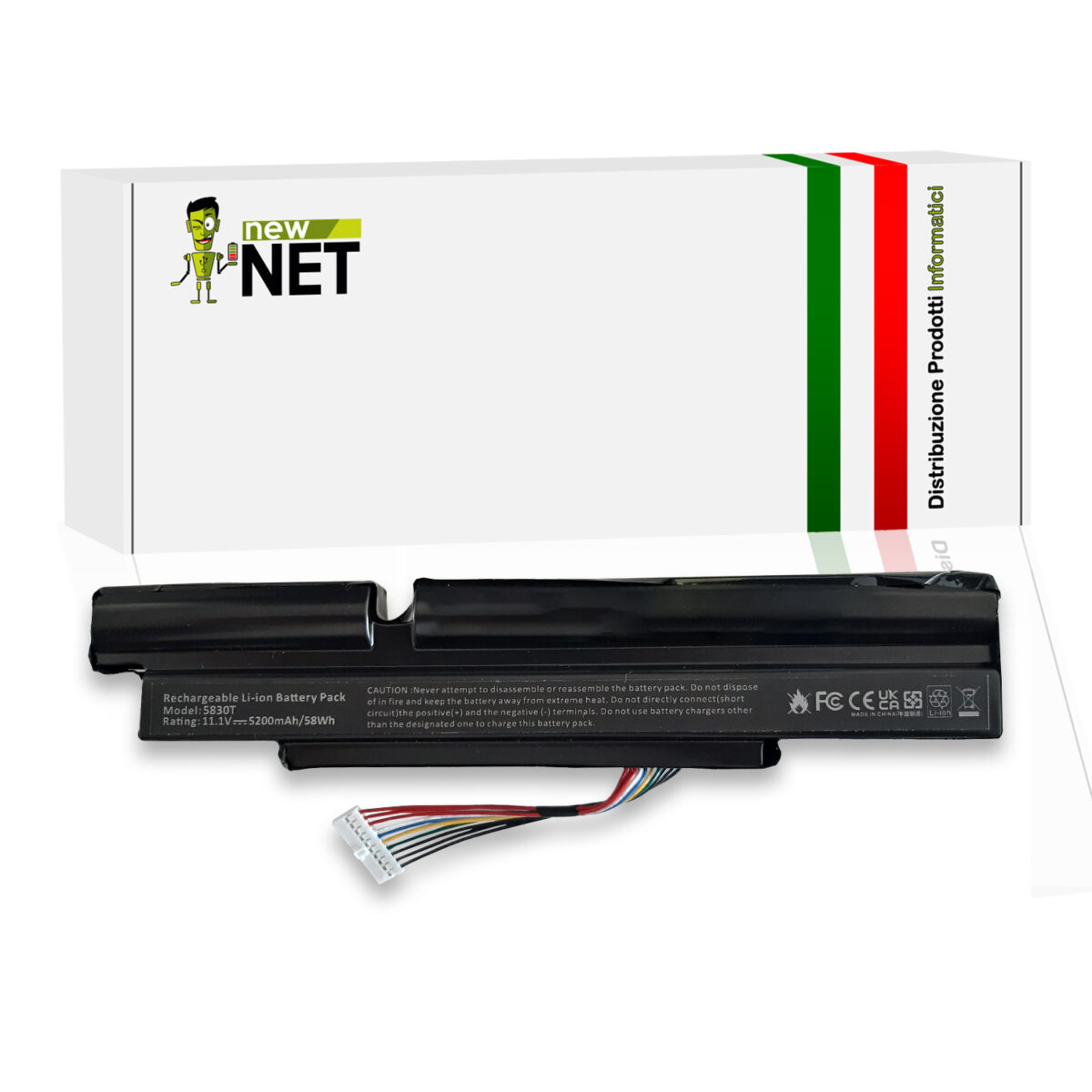 Batteria 58 Wh per Acer Aspire TimelineX 5830T - 11,1 V / 5200 mAh