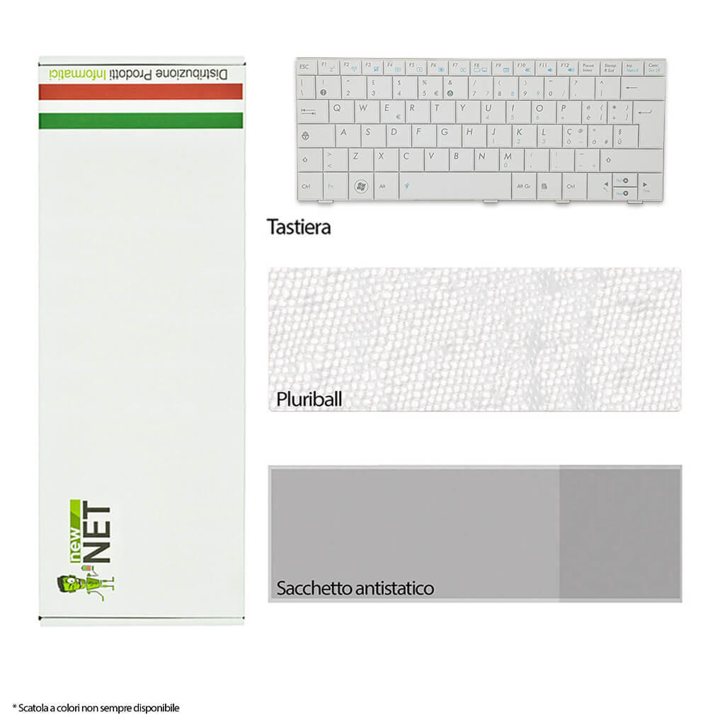 Tastiera per Asus Eee Pc 1001HA Bianca - immagine 6