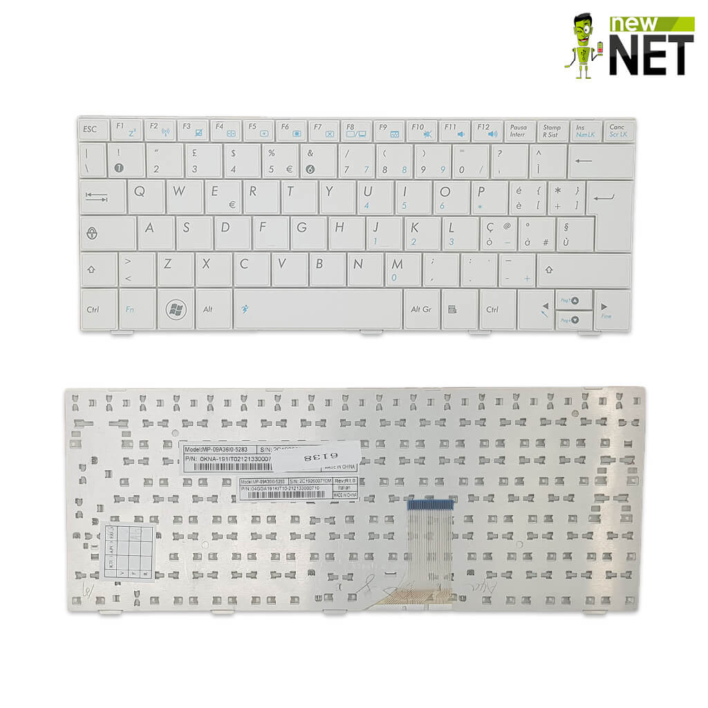 Tastiera per Asus Eee Pc 1001HA Bianca - immagine 2