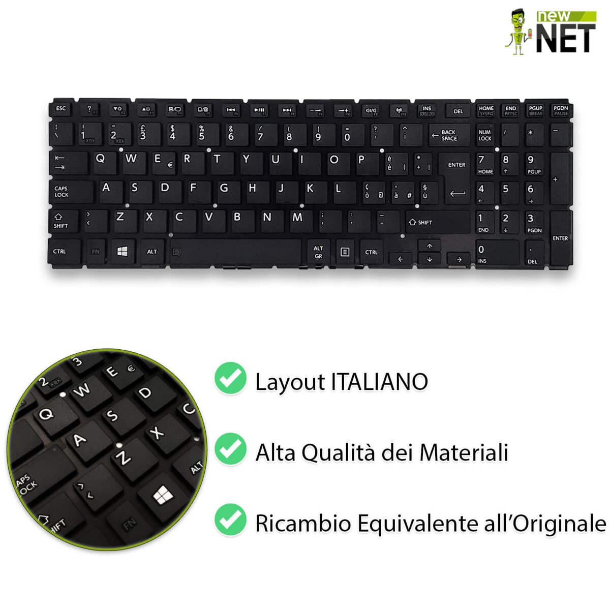 Tastiera per Toshiba Satellite Radius P55W-B - immagine 4