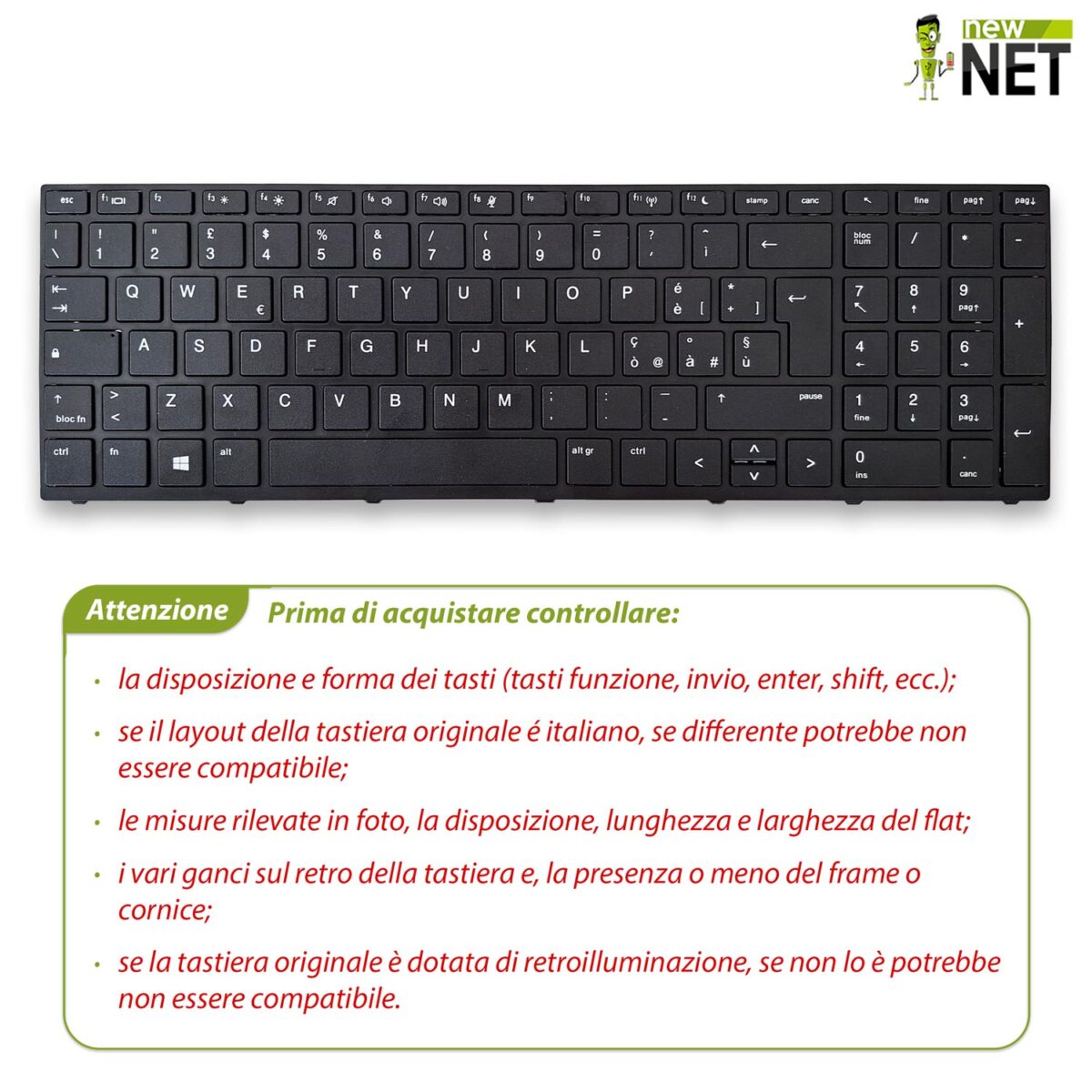 Tastiera L01028-061 per HP ProBook 450 G5 - immagine 2