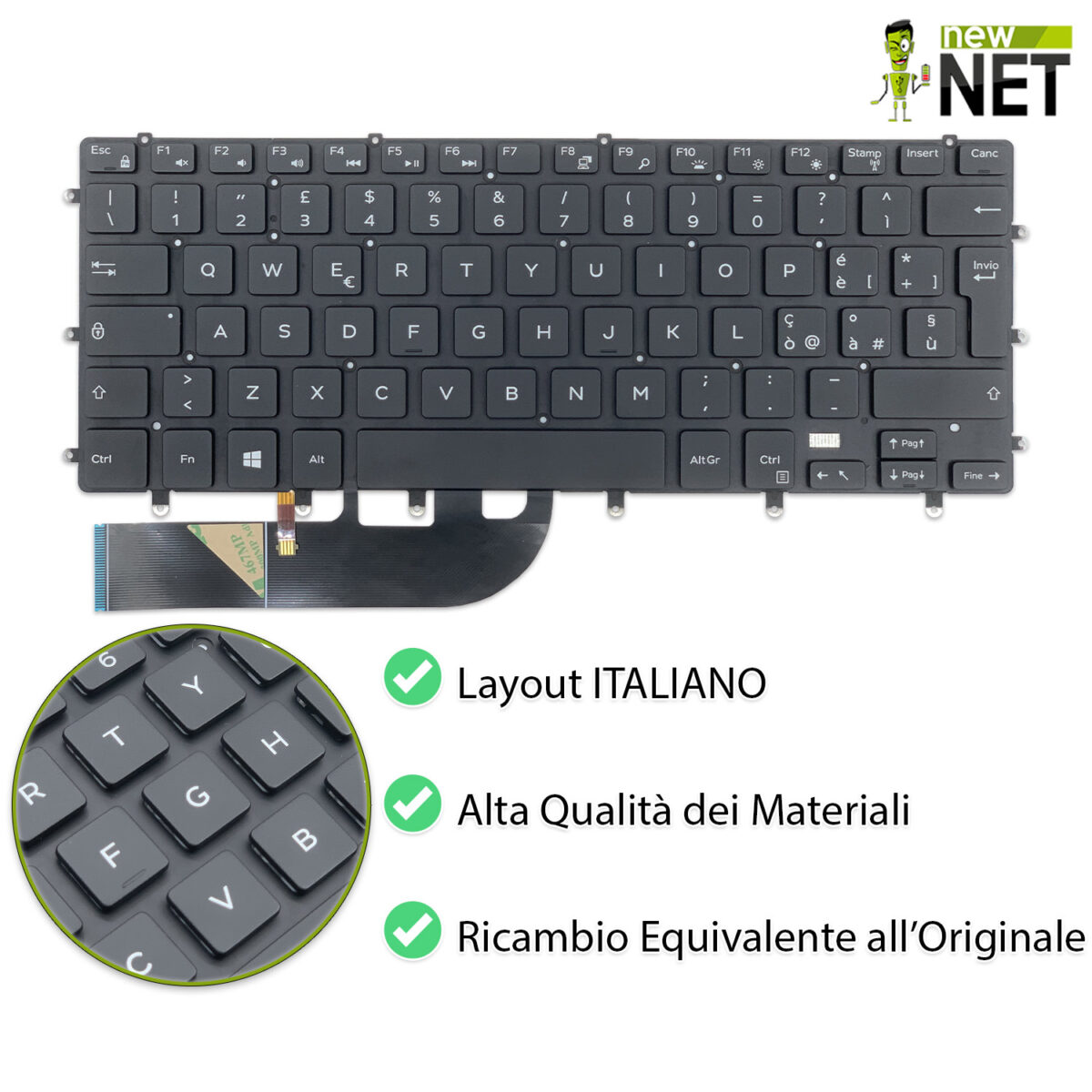 Tastiera PK131BG1A15 per Dell con retroilluminazione - immagine 4