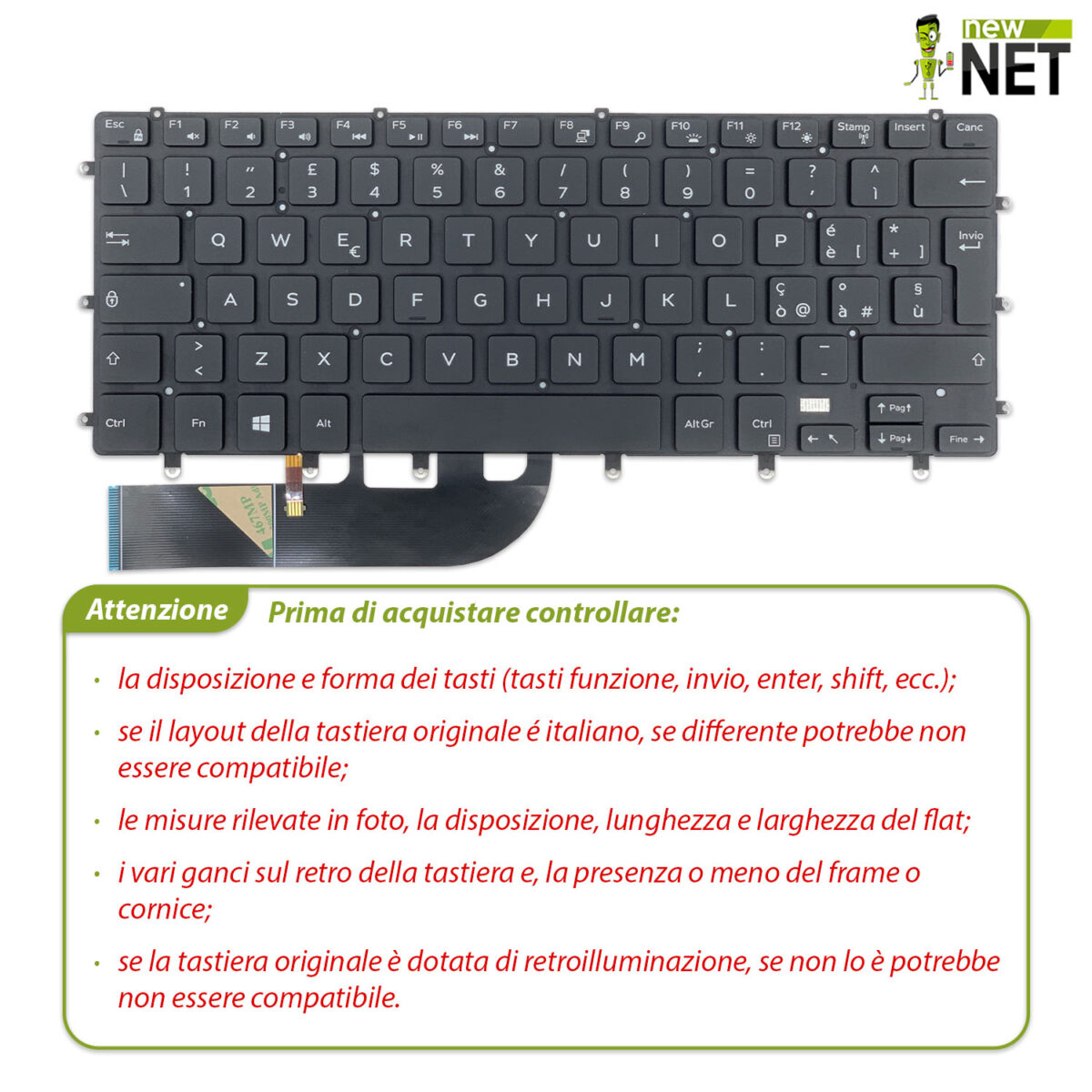 Tastiera PK131BG1A15 per Dell con retroilluminazione - immagine 3