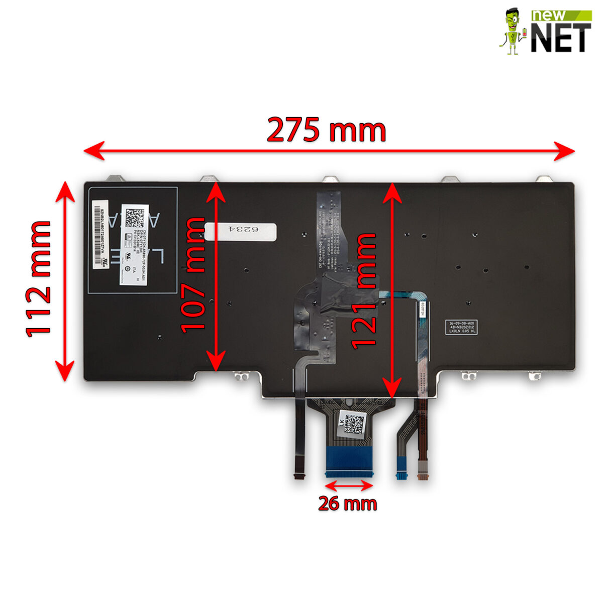 Tastiera per Dell Latitude E5450 Series con Trackpoint Retroilluminata - immagine 3