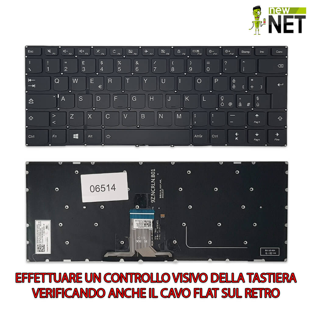 Tastiera per Lenovo Yoga 310s-14isk Retroilluminata - immagine 2