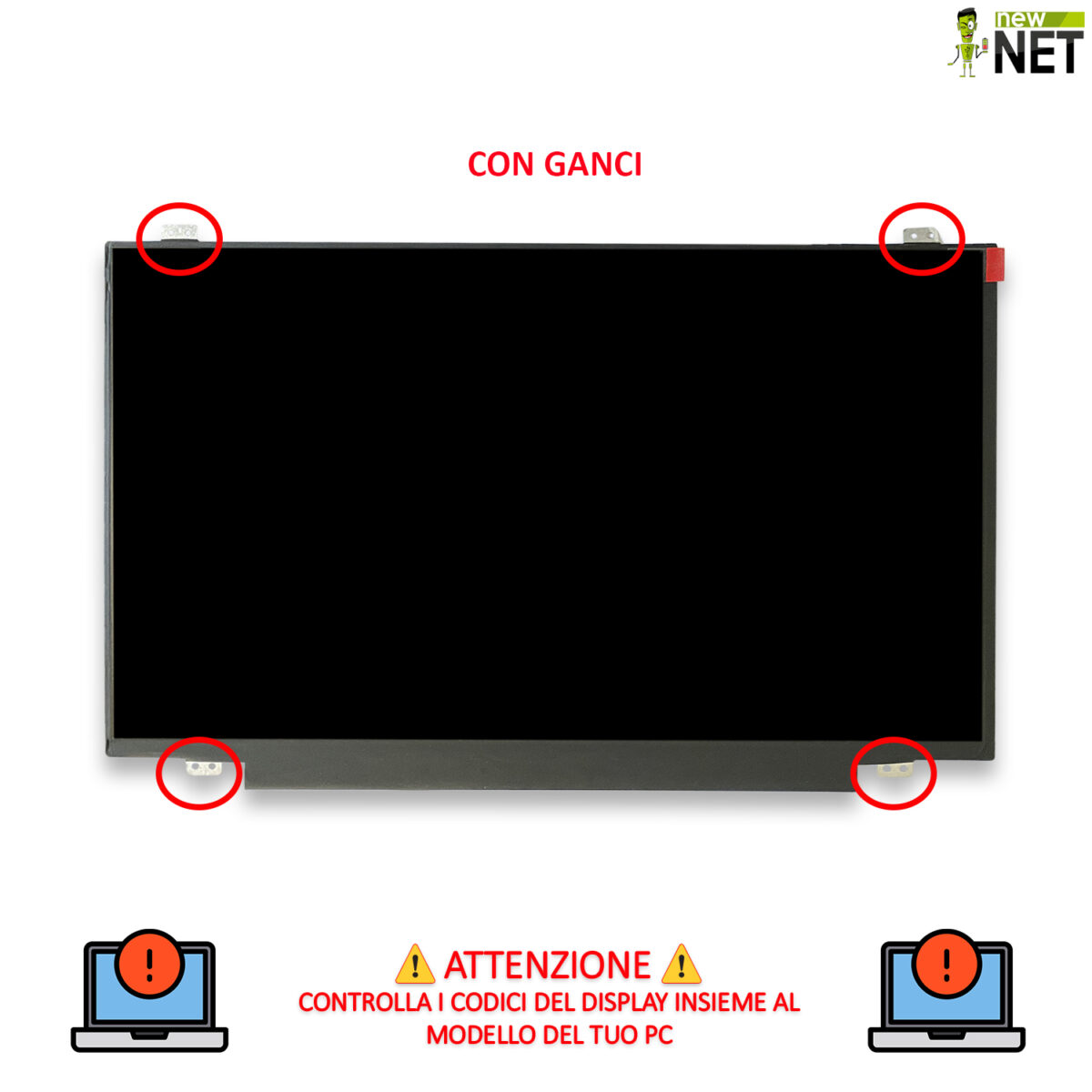 Display N140HCA-EBB C1 Schermo LCD IPS [ 30 Pin / 1920 x 1080 / 14.0 Pollici ] - immagine 3