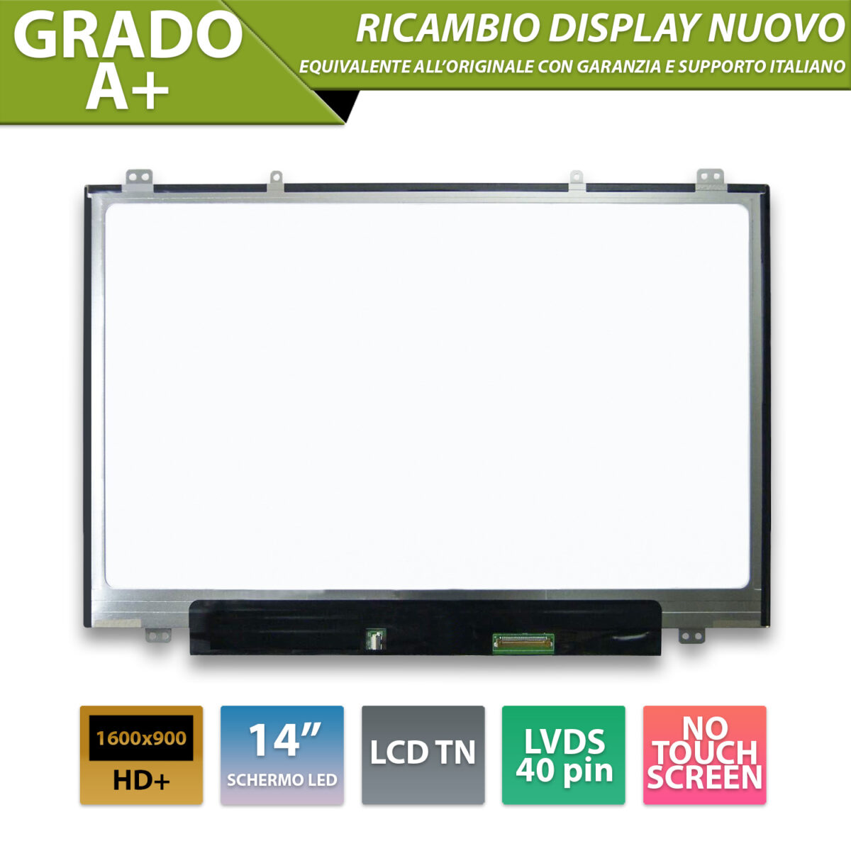 Display LTN140KT08-801 Schermo LCD TN [40 Pin / 1600 x 900 / 14 Pollici ]