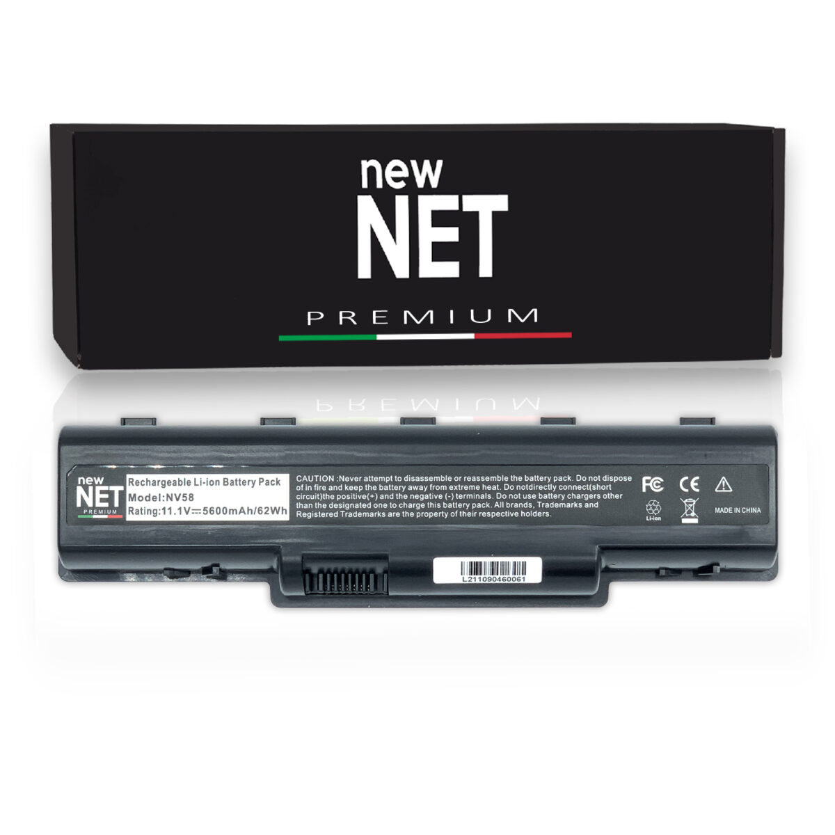 PREMIUM – Batteria NV58 per Acer Aspire – 10.8 – 11.1 V / 5600 mAh (Celle Panasonic Originali)
