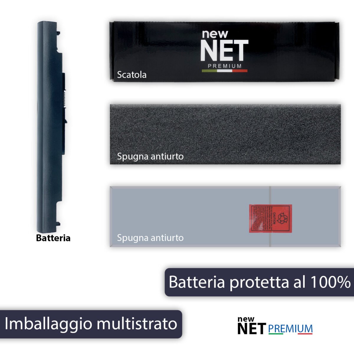 Batteria PREMIUM HS04 per Hp Pavilion 240 G4, 245 G4, 245 G5, 250 G4, 250 G5, 14-AC, 15-AC, 15-AF, 15-AY [14.4V 3200mAh/46Wh Celle Produzione LG] - immagine 5