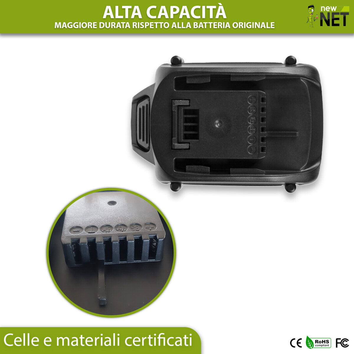 Batteria 36 Wh compatibile con Rockwell RD2858K2 - 18 V / 2000mAh - immagine 3