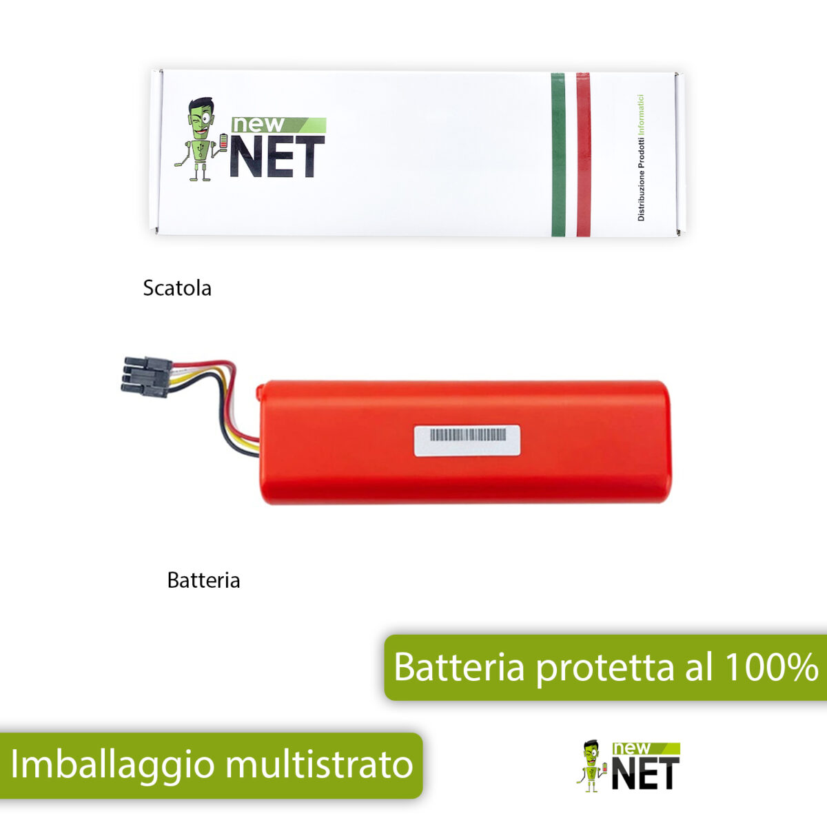 Batteria compatibile con aspirapolvere Xiaomi Roborock - 14.4 V / 5200mAh - immagine 5