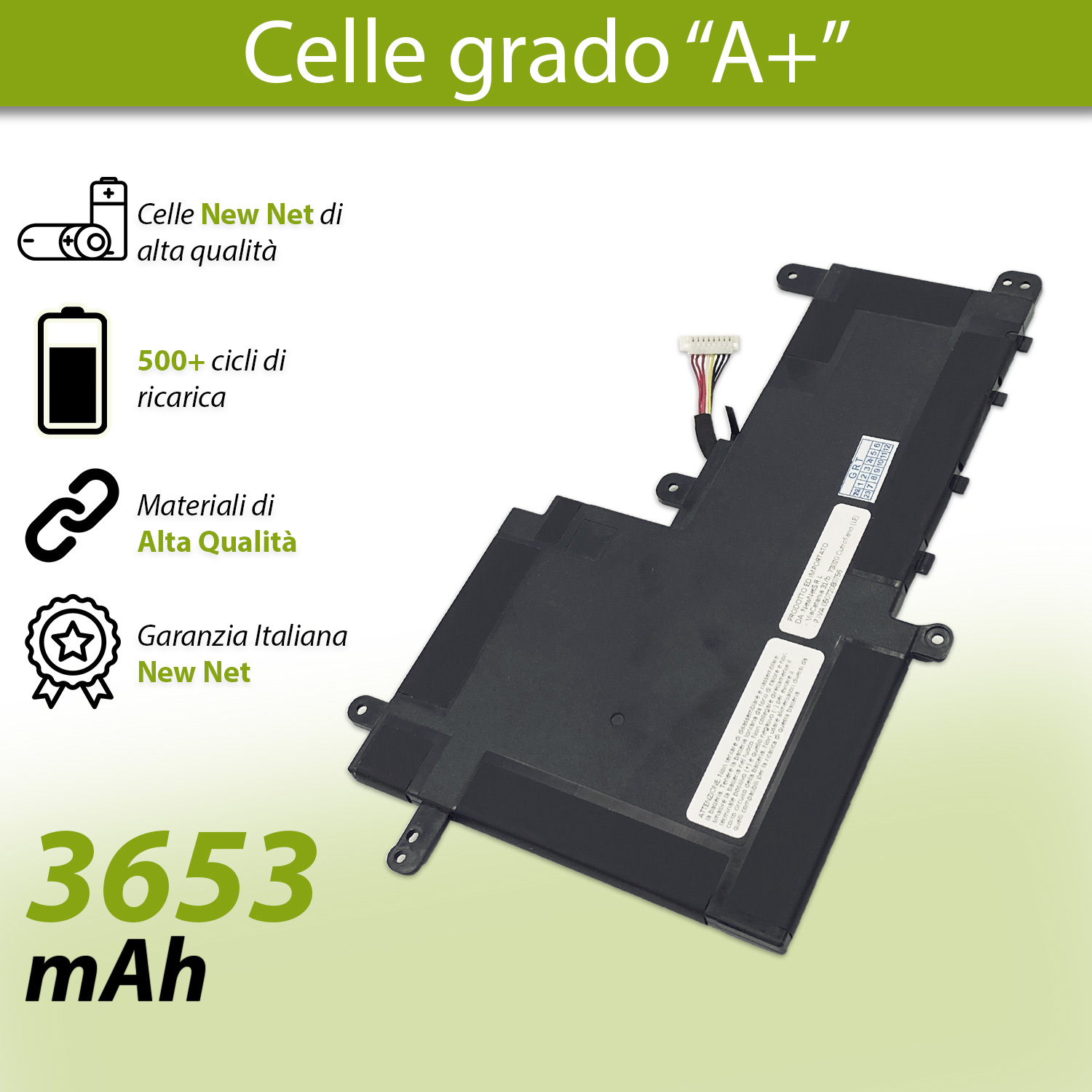 Batteria B31N1729 per ASUS Vivobook S15 - 11.52 V / 3653 mAh - immagine 2
