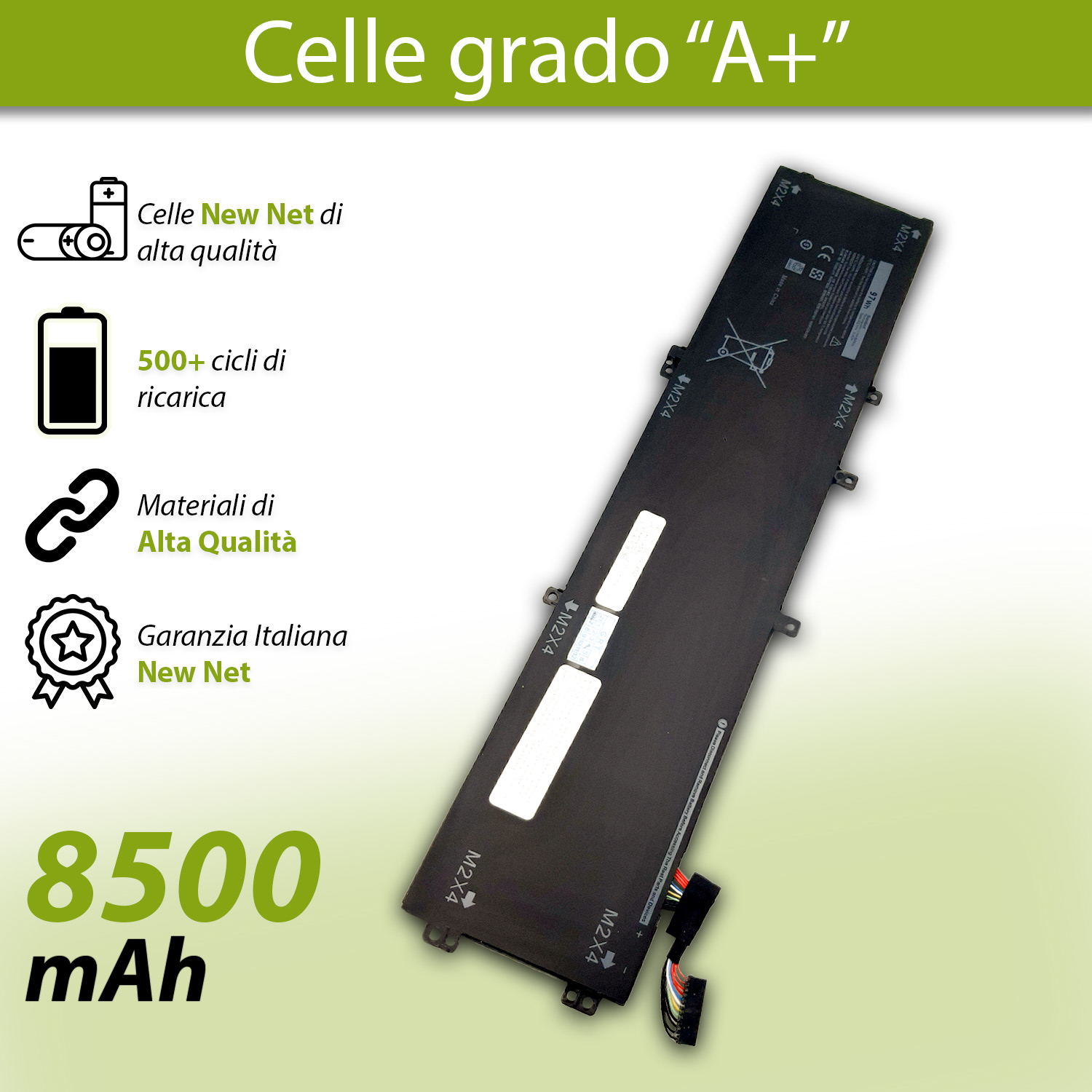 Batteria 6GTPY per Dell XPS 15-7590 - 11,4 V / 8500 mAh - immagine 2