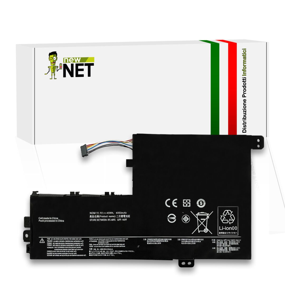 Batteria L15M3PB0 per Lenovo IdeaPad - 11.25-11.4V, 4050mAh, 45Wh