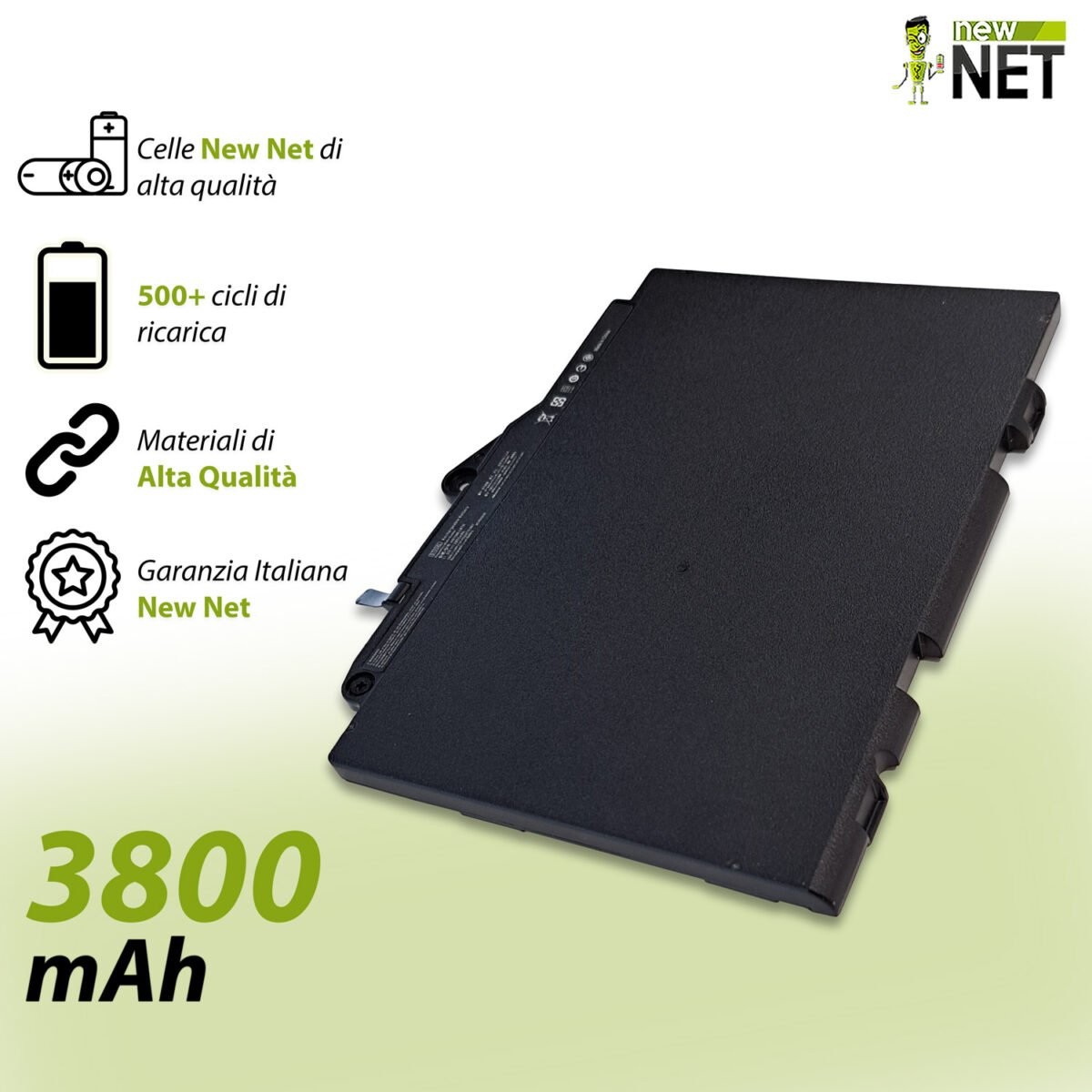 Batteria ST03XL per HP EliteBook 720 G4, 820 G4 - 11.55V, 3800mAh, 44Wh - immagine 4
