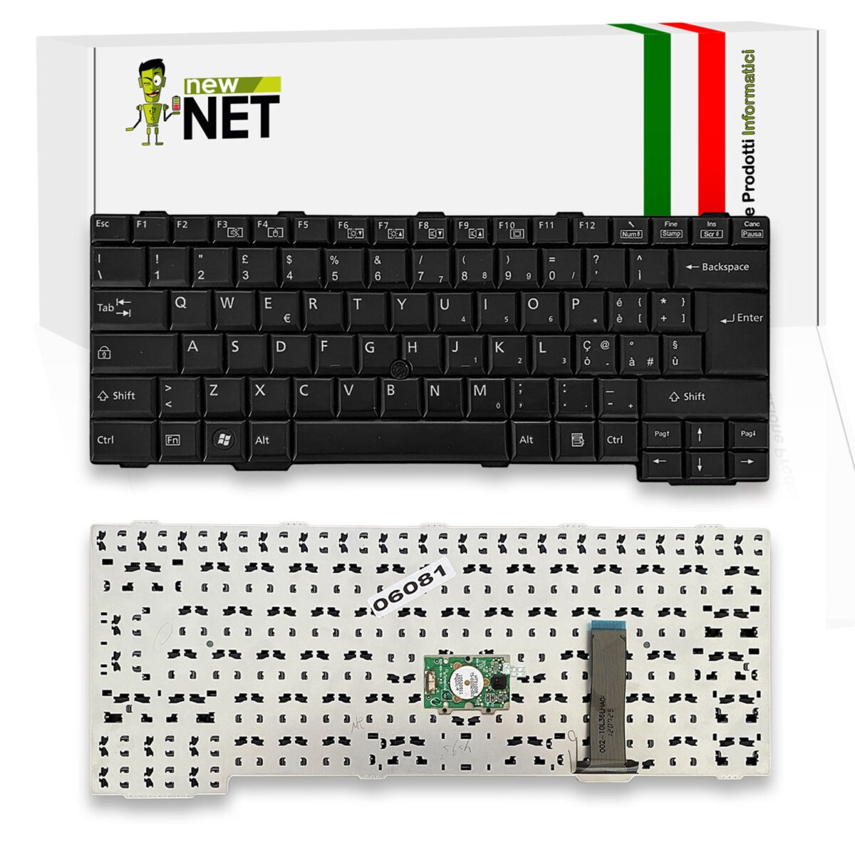 Tastiera per Fujitsu Lifebook con trackpoint
