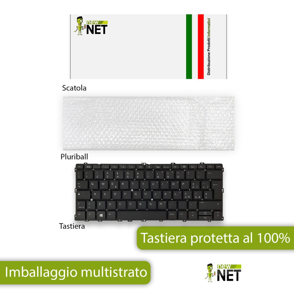 Tastiera retroilluminata per HP EliteBook x360 senza frame - immagine 6