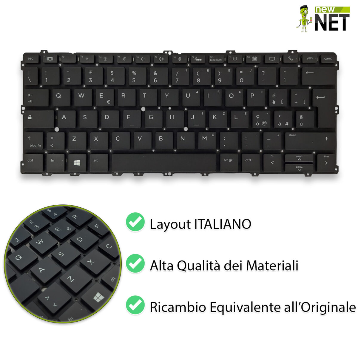 Tastiera retroilluminata per HP EliteBook x360 senza frame - immagine 4