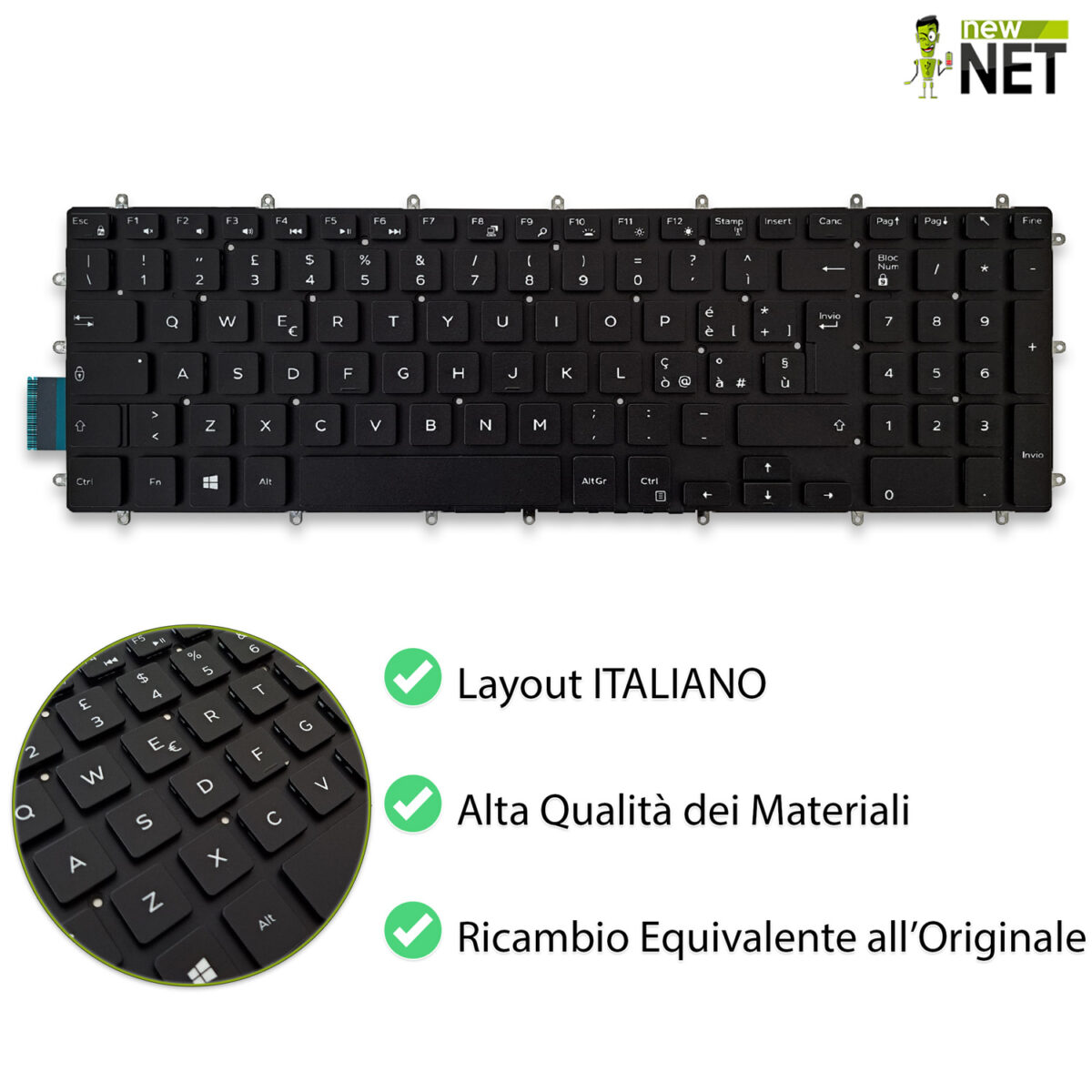 Tastiera retroilluminata per Dell Inspiron 15, 17 - immagine 5