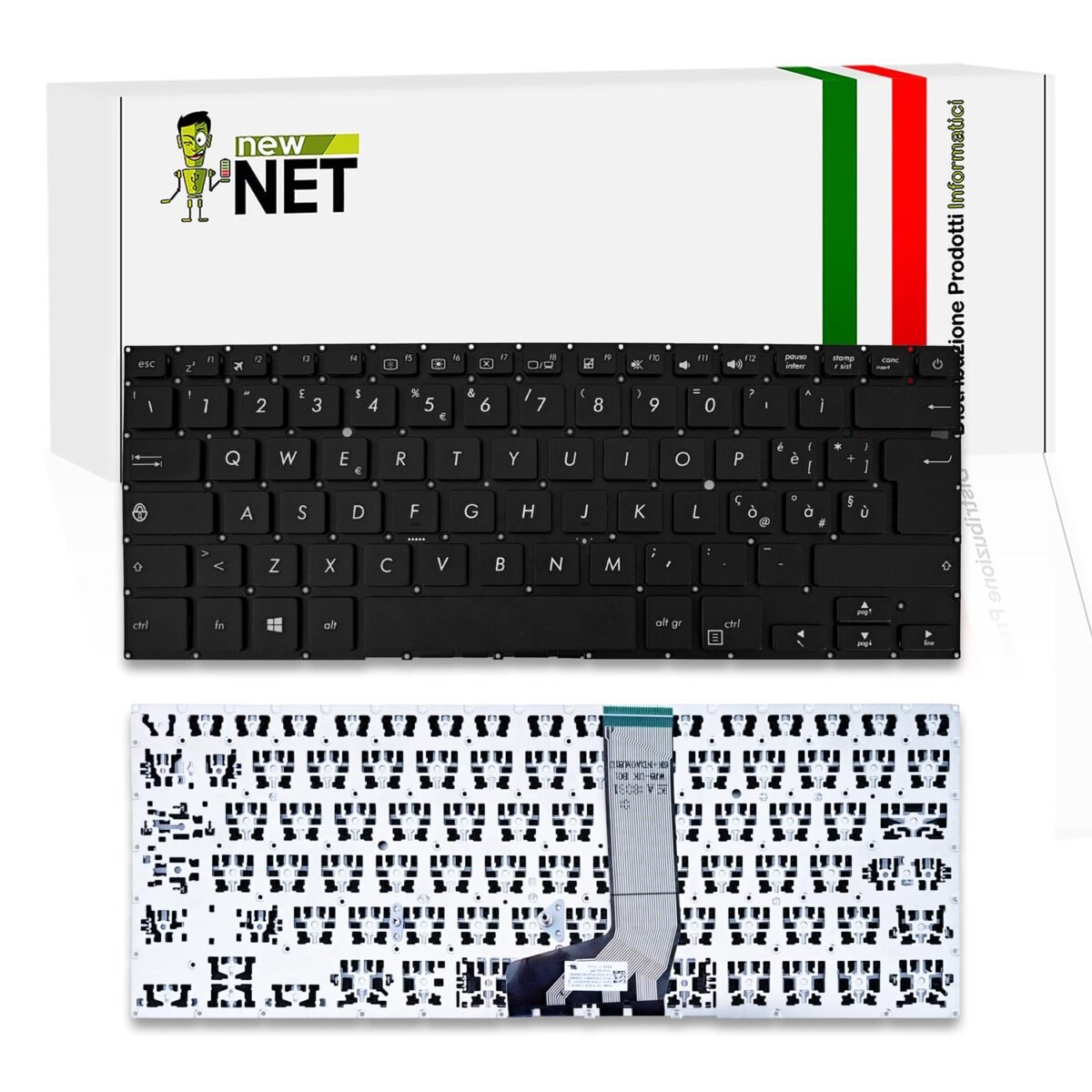 Tastiera per ASUS Vivobook S410U, senza frame, nera