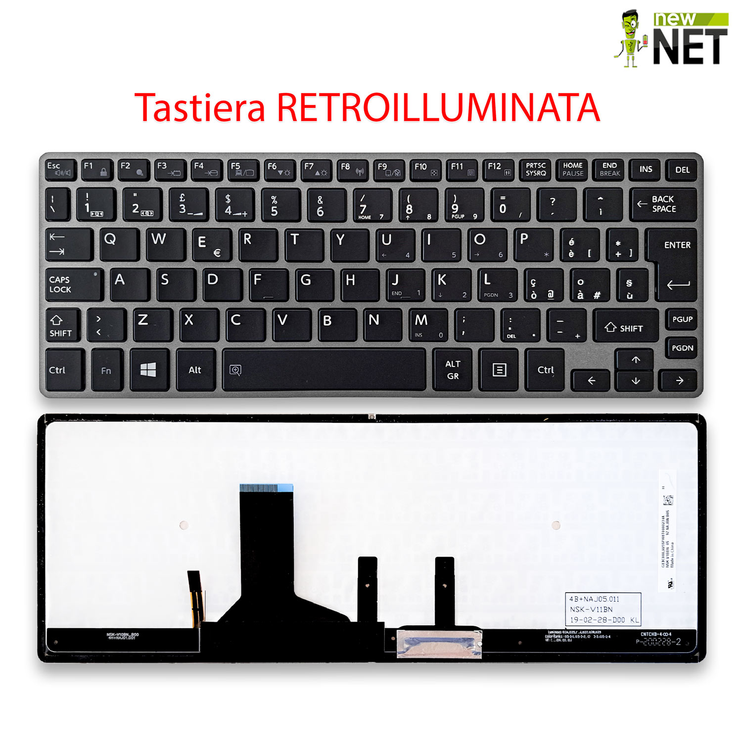 Tastiera retroilluminata per Toshiba Portégé Z30 - immagine 5