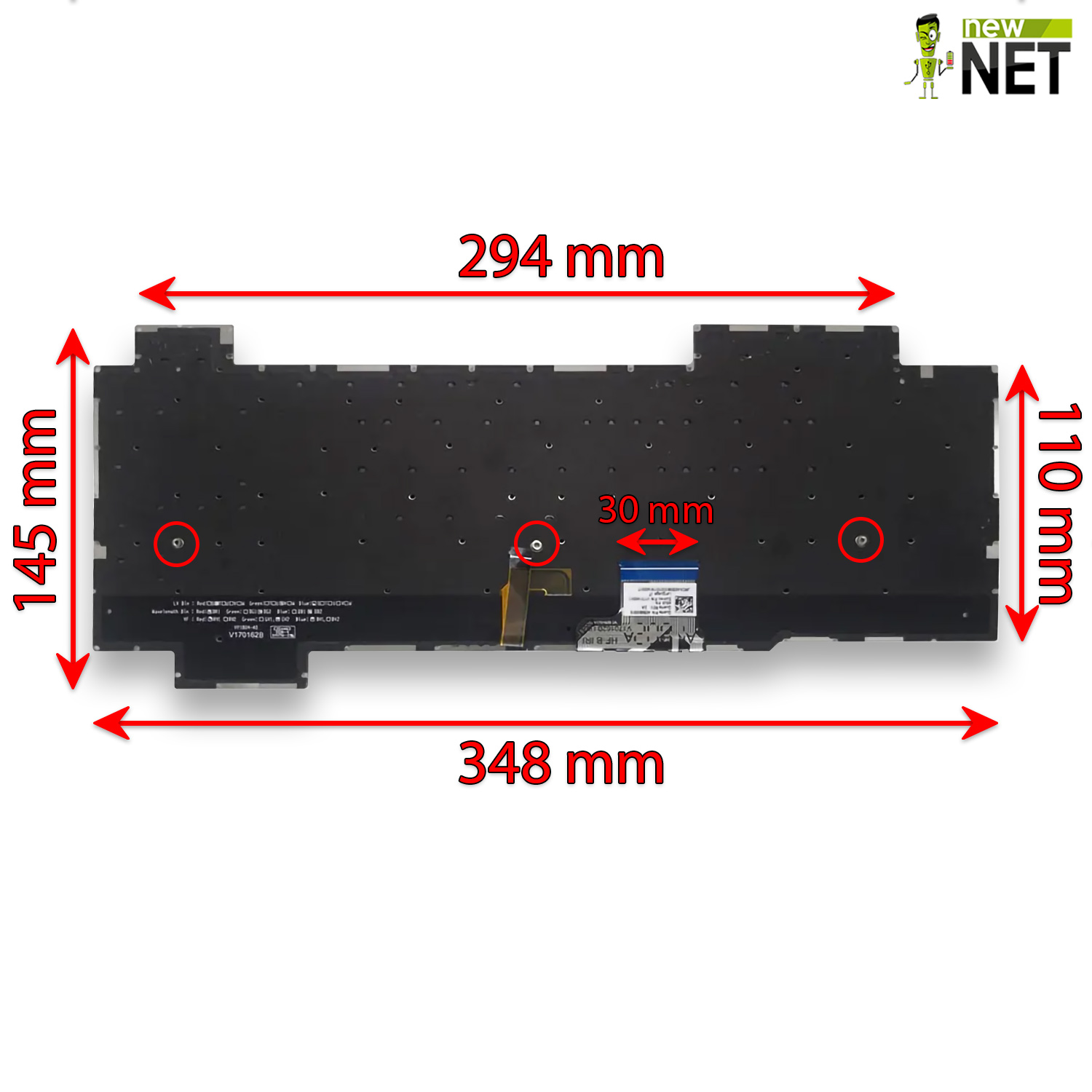 Tastiera retroilluminata per ASUS ROG Strix GL703G, GL703GS, GL703GM senza frame - immagine 2