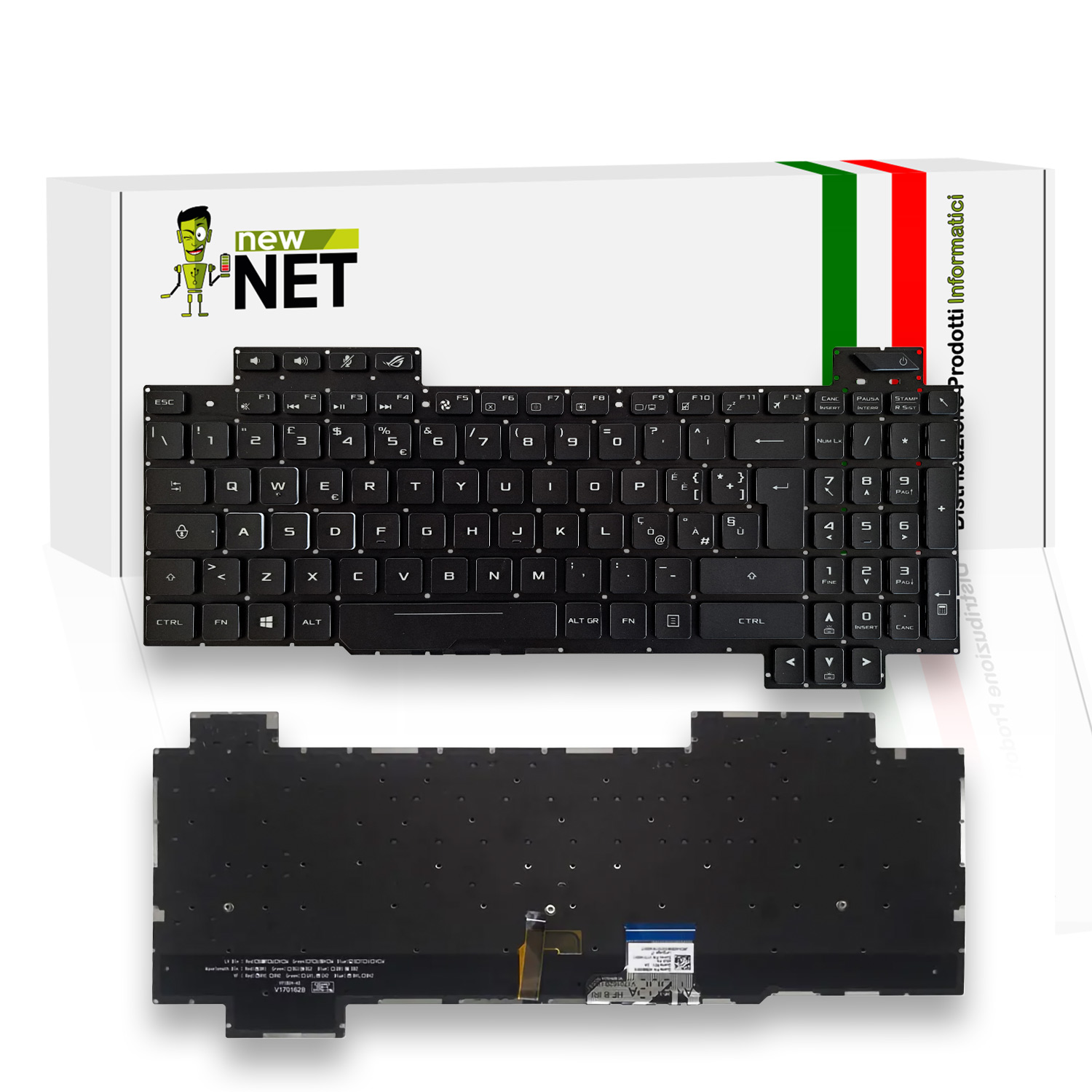 Tastiera retroilluminata per ASUS ROG Strix GL703G, GL703GS, GL703GM senza frame