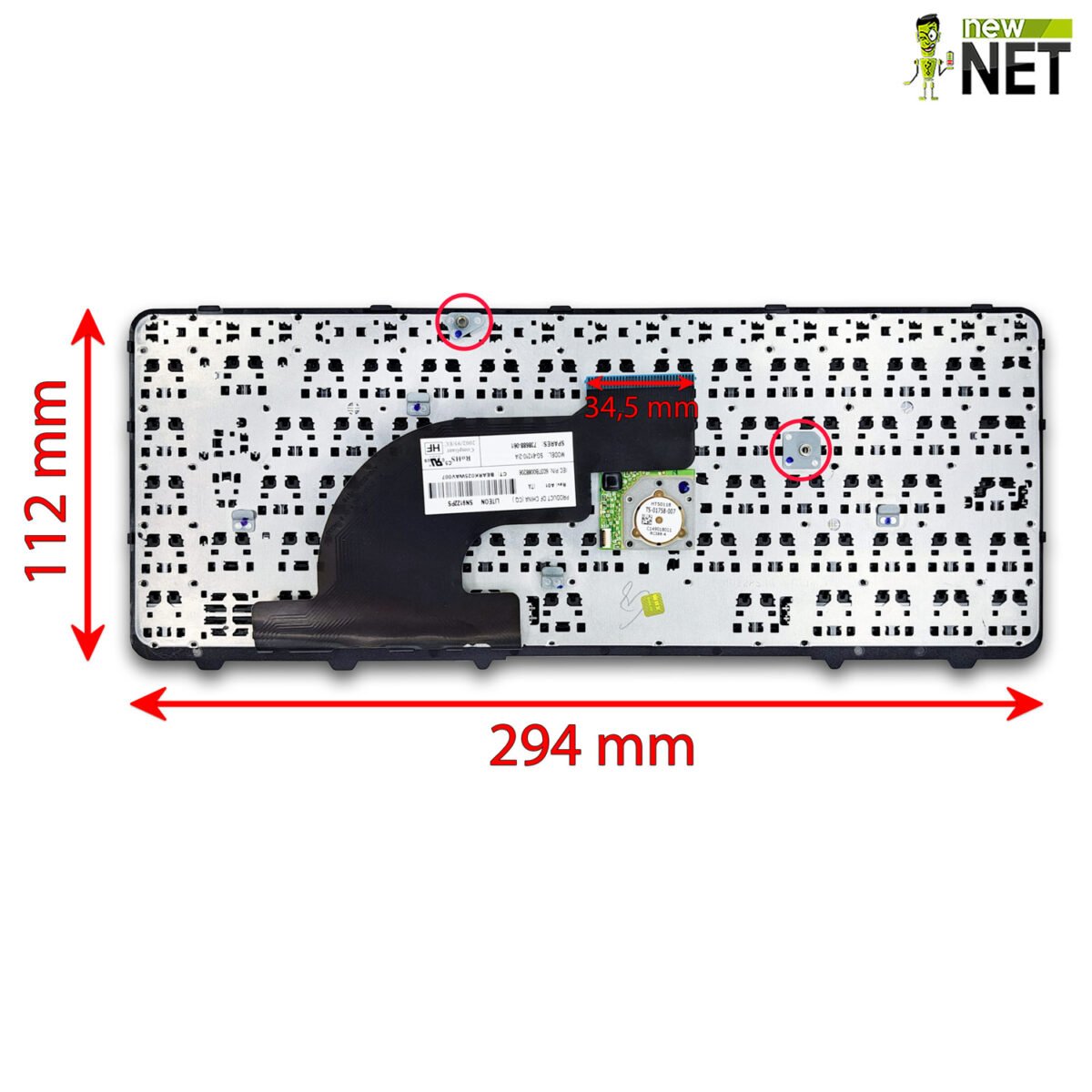Tastiera per HP ProBook 640 G1, 645 G1 con frame nero e trackpoint - immagine 2