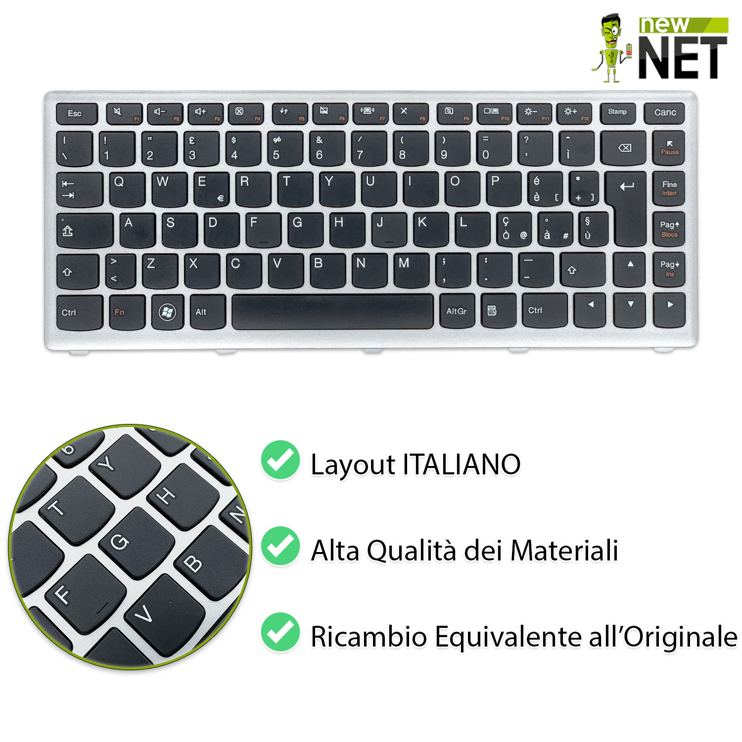 Tastiera per Lenovo Ideapad U310 - immagine 4